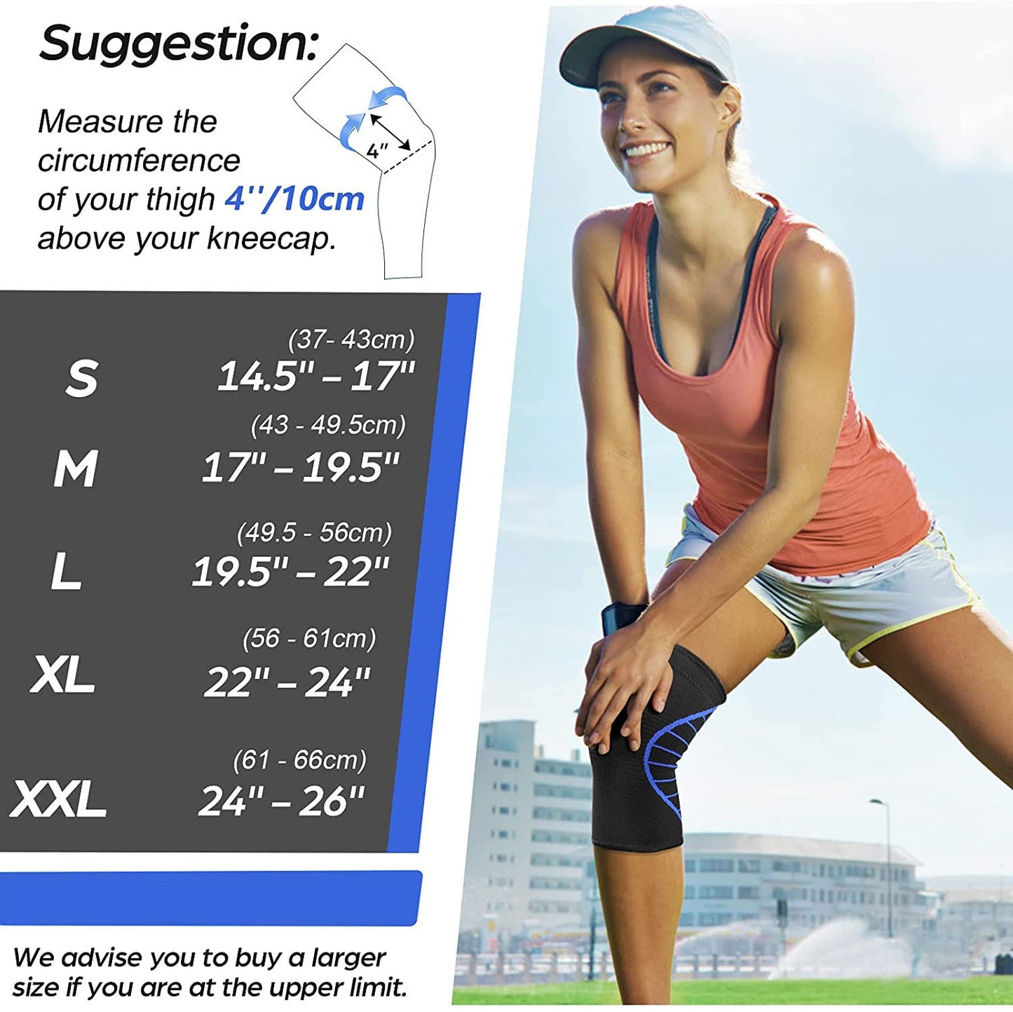 Leosportz Knee Support for Men (1Pair)