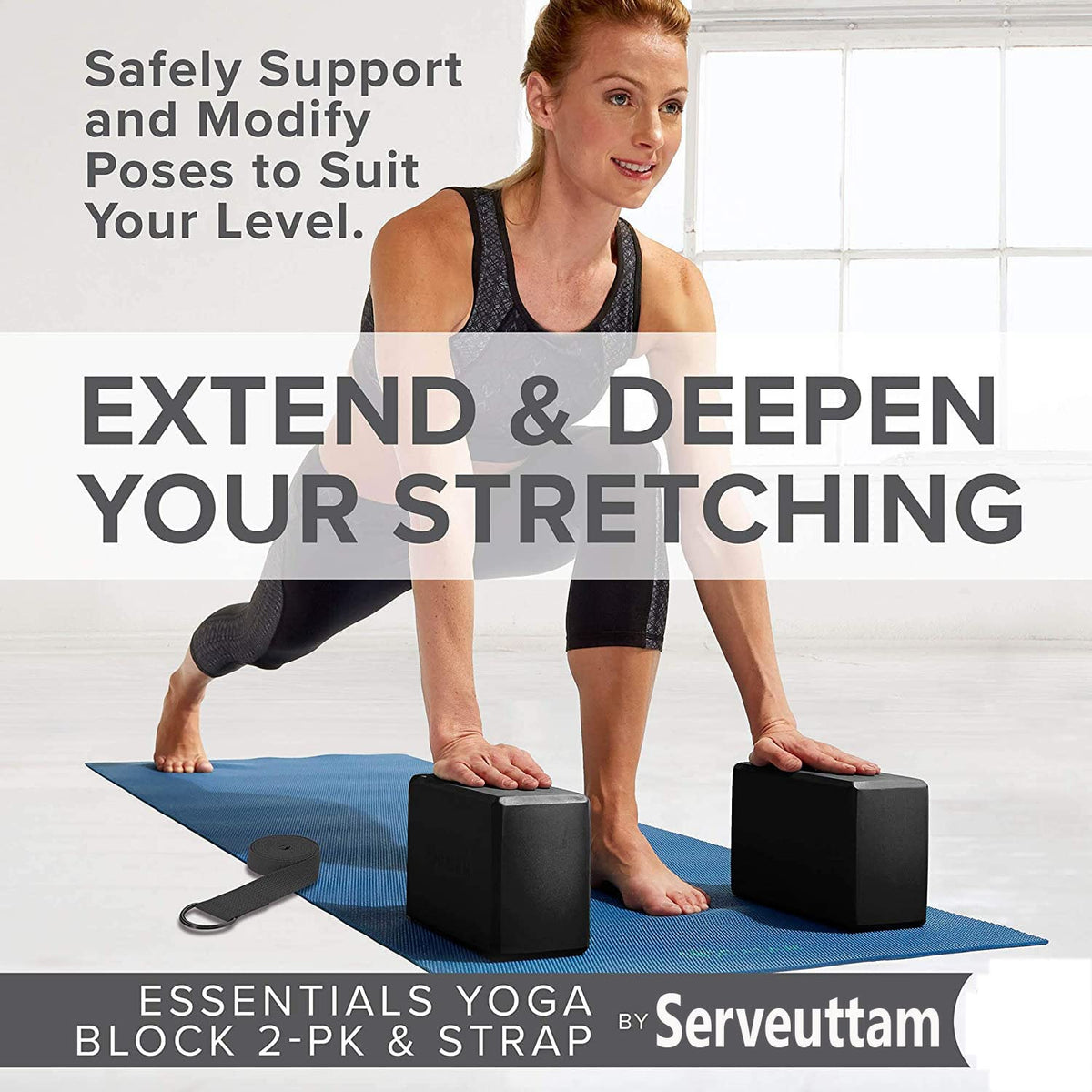 Leosportz High-Density EVA Yoga Blocks (Set of 2)