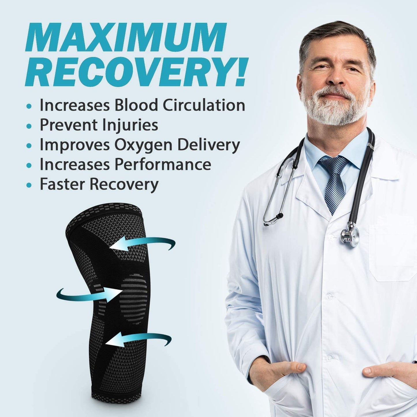 Leosportz Knee Support for Men (1Pair)