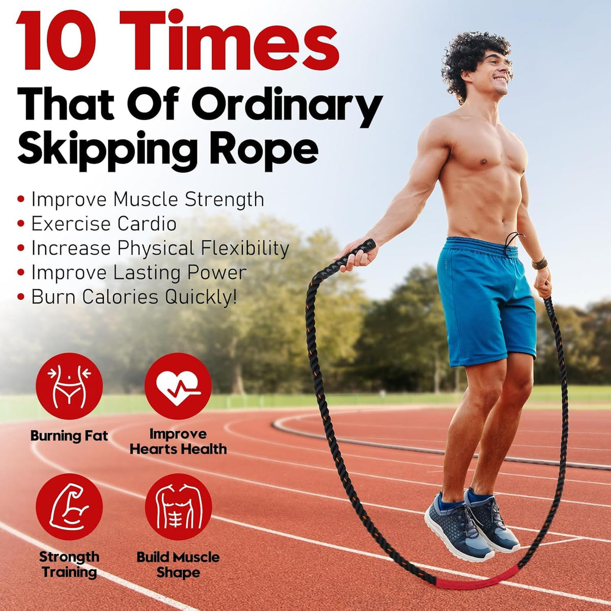 Leosportz Weighted Jump Rope for Boxing & Fitness