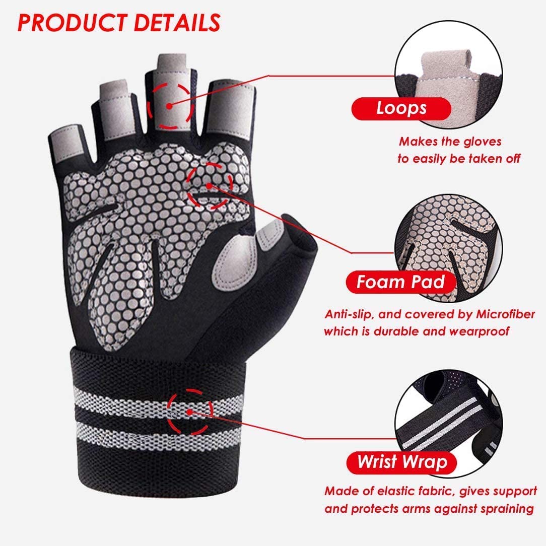 Leosportz Gym Gloves for Men Workout