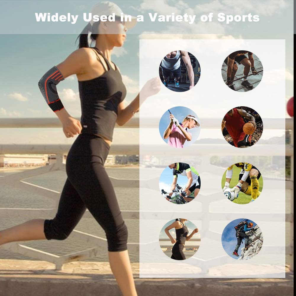 Leosportz Elbow Support for Gym with Strap