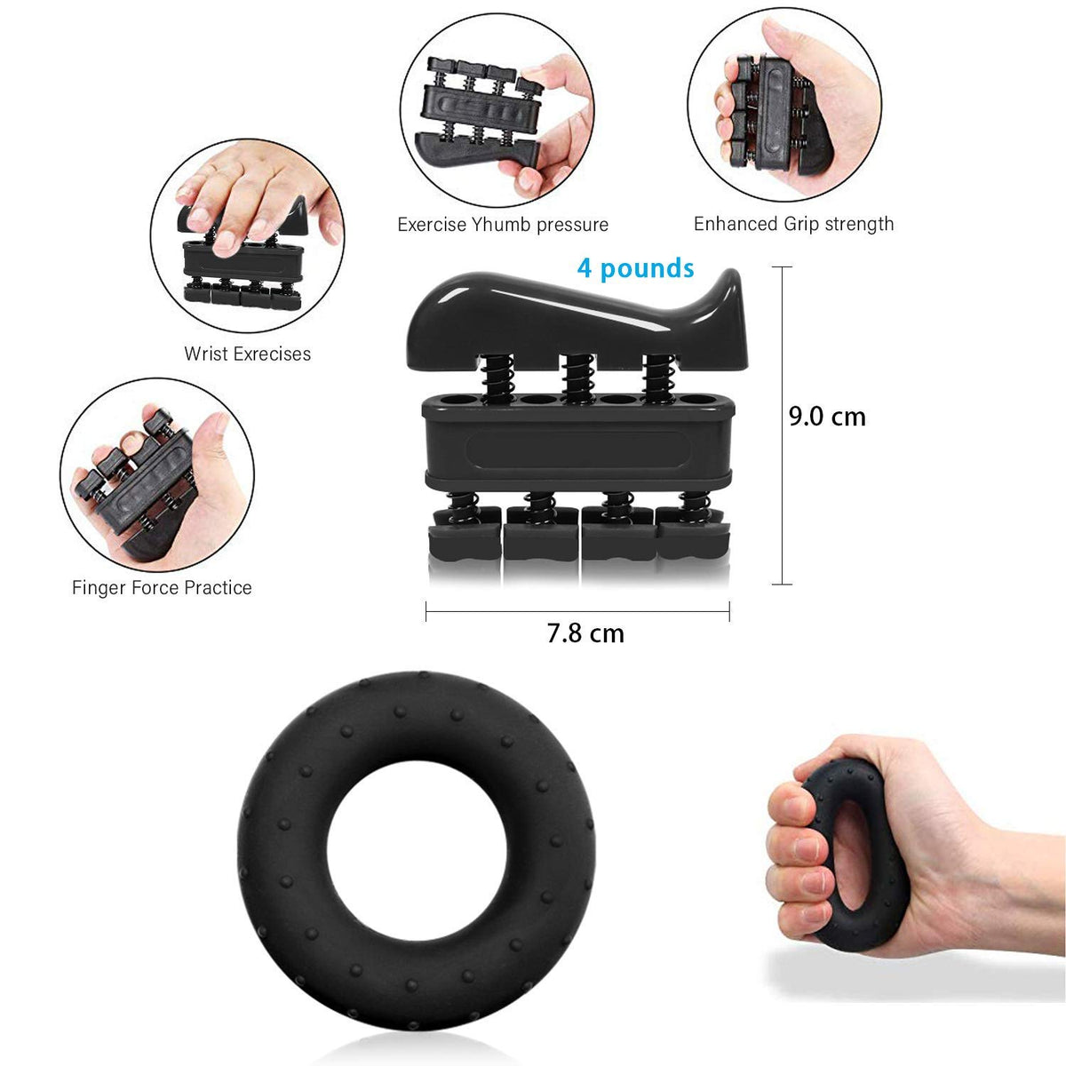 Leosportz Hand Grip Strengthener Strength Trainer