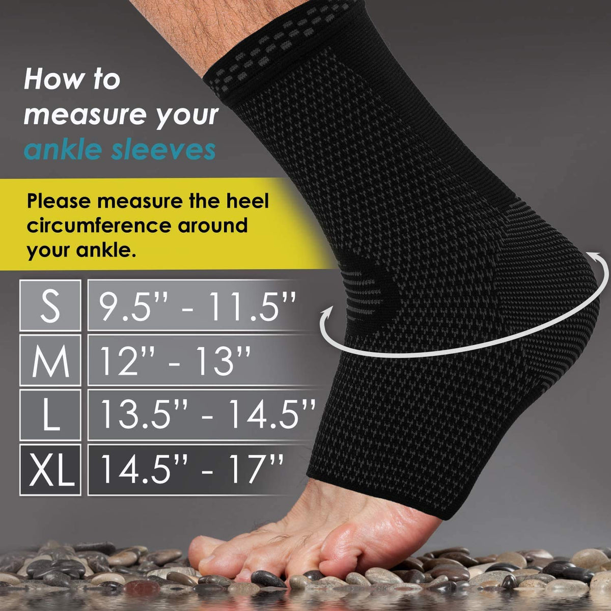 Leosportz Ankle Support Brace Adjustable Sleeves