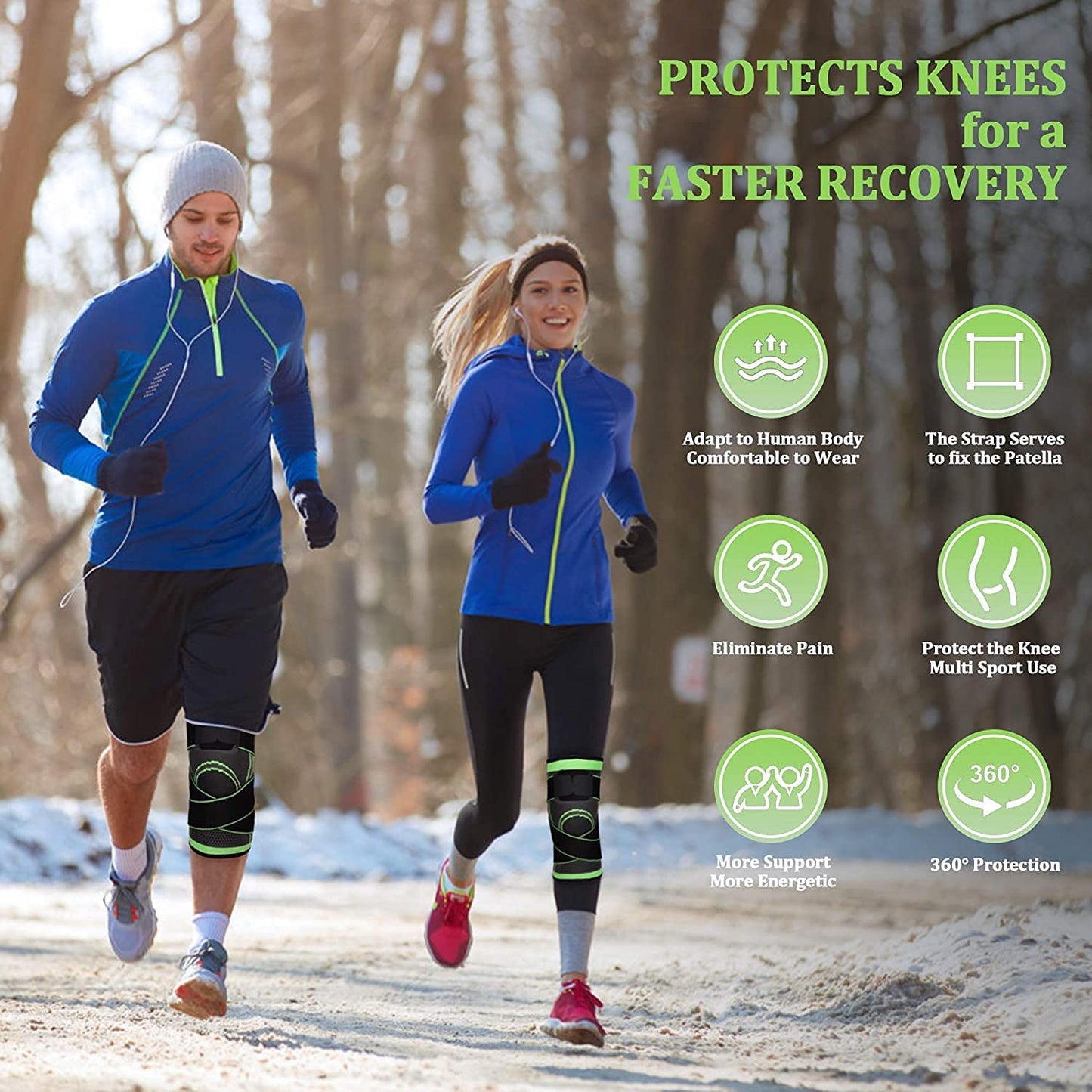 Leosportz Knee Caps for Men Women Gym Workout(Pack of Two)