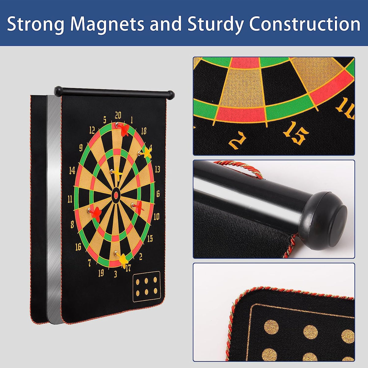 Leosportz Magnetic Dart Board Game for Kids