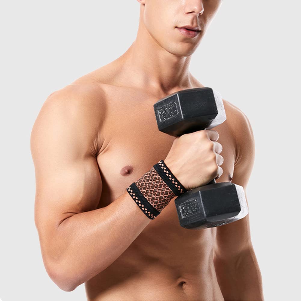 Leosportz Copper-Infused Wrist Compression Brace (Pair)