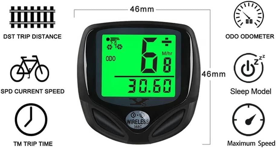 Leosportz Cycle Speed Meter Wired Bicycle Speedometer