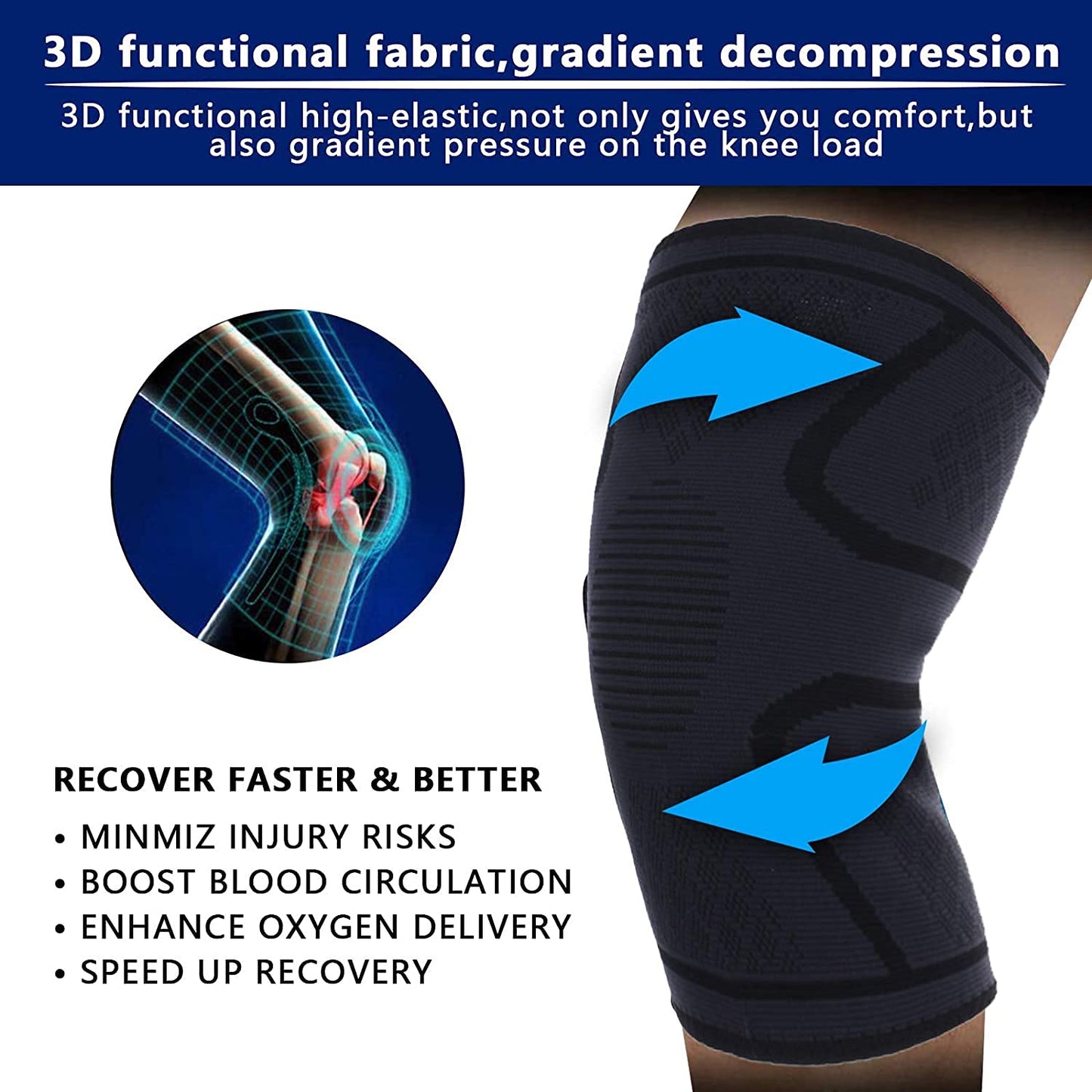 Leosportz Knee Support for Men (1Pair)