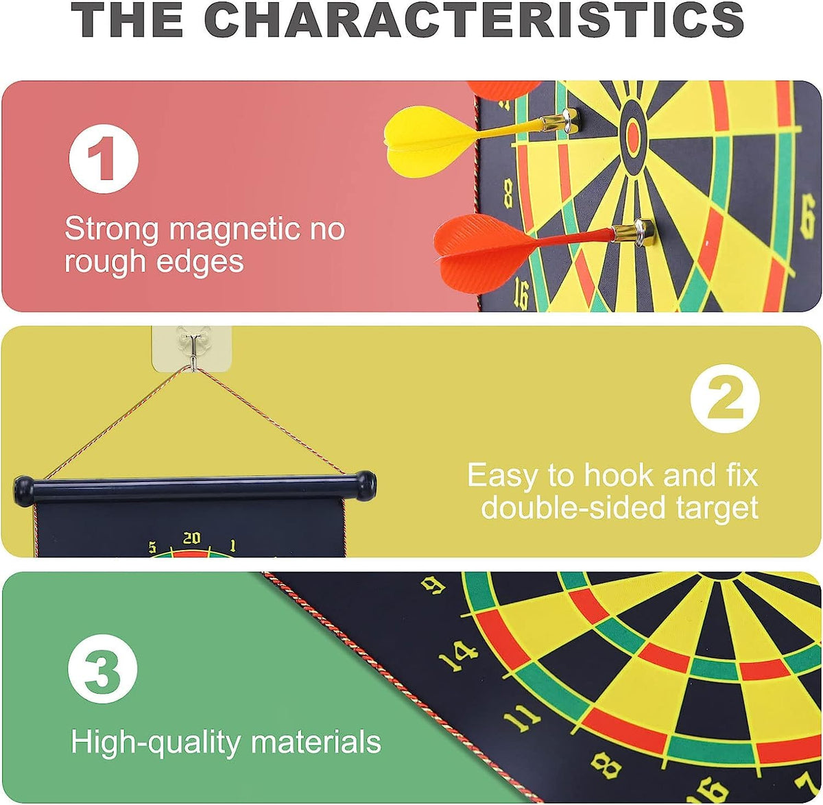 Leosportz Magnetic Dart Board Game for Kids