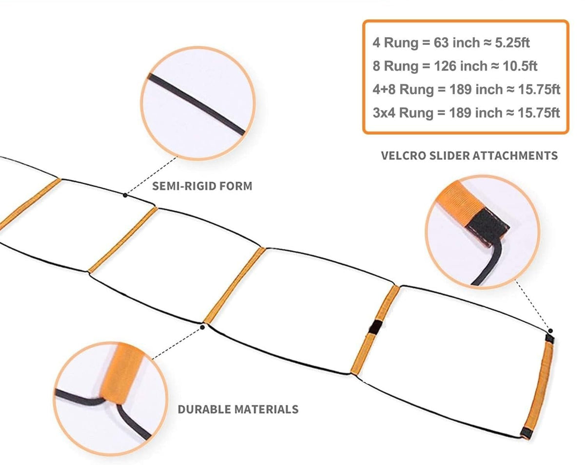 Leosportz Agility Speed Ladder & Hurdles Training Set