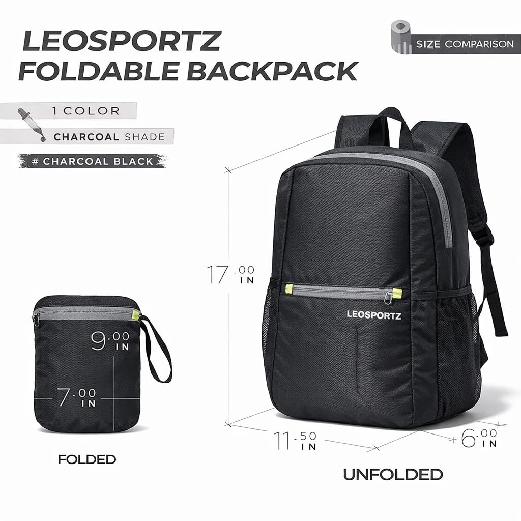 Leosportz Foldable Hiking Backpack 25L