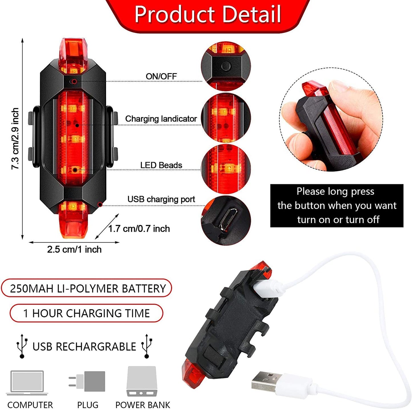Leosportz Cycle Front and Back Light