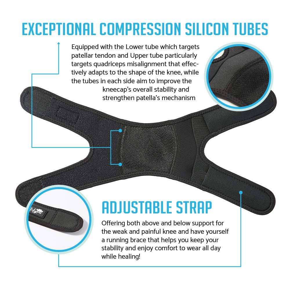 Leosportz Adjustable Neoprene Dual Knee Support Strap