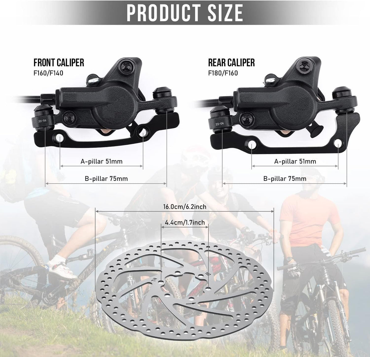 Leosportz Hydraulic Disc Brake Set for Cycles