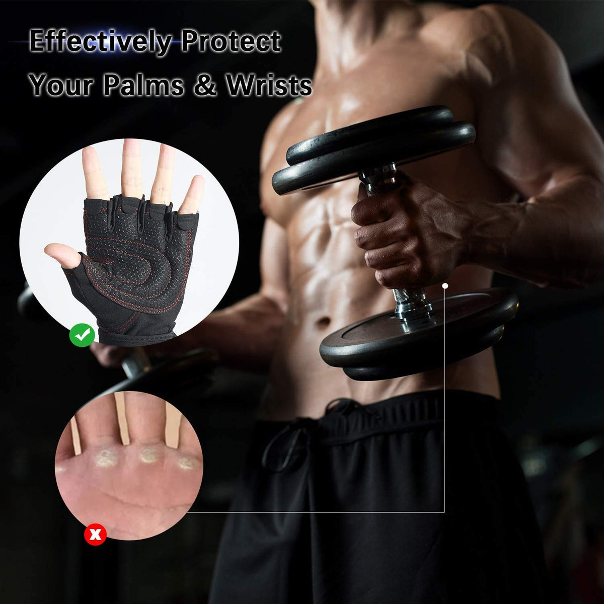 Leosportz Ventilated Workout Gloves for Men & Women