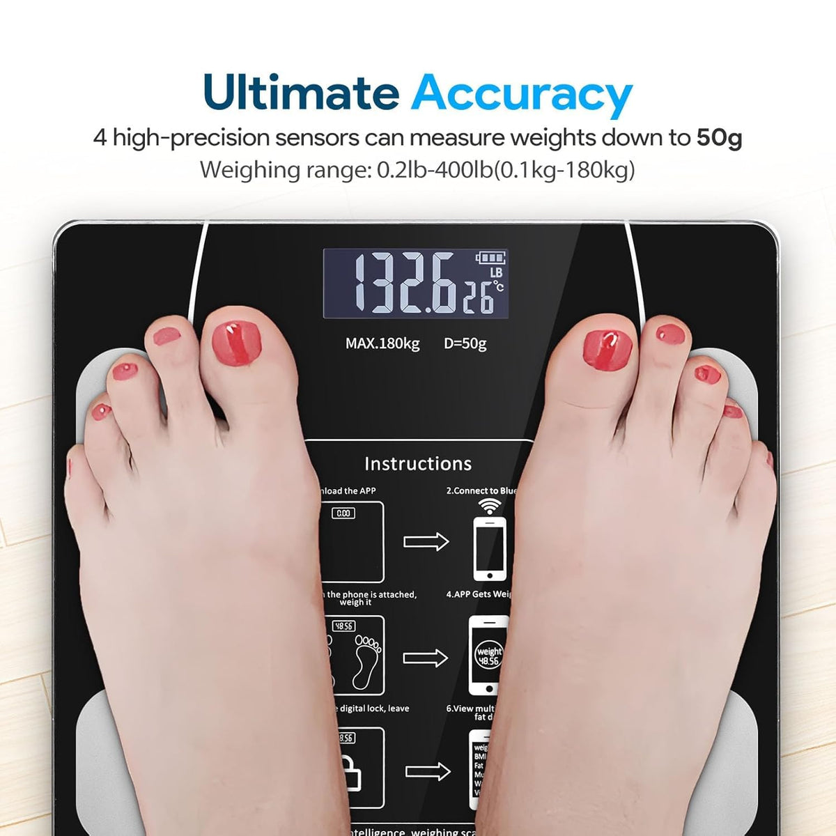 Leosportz Smart BMI & Body Fat Weighing Scale