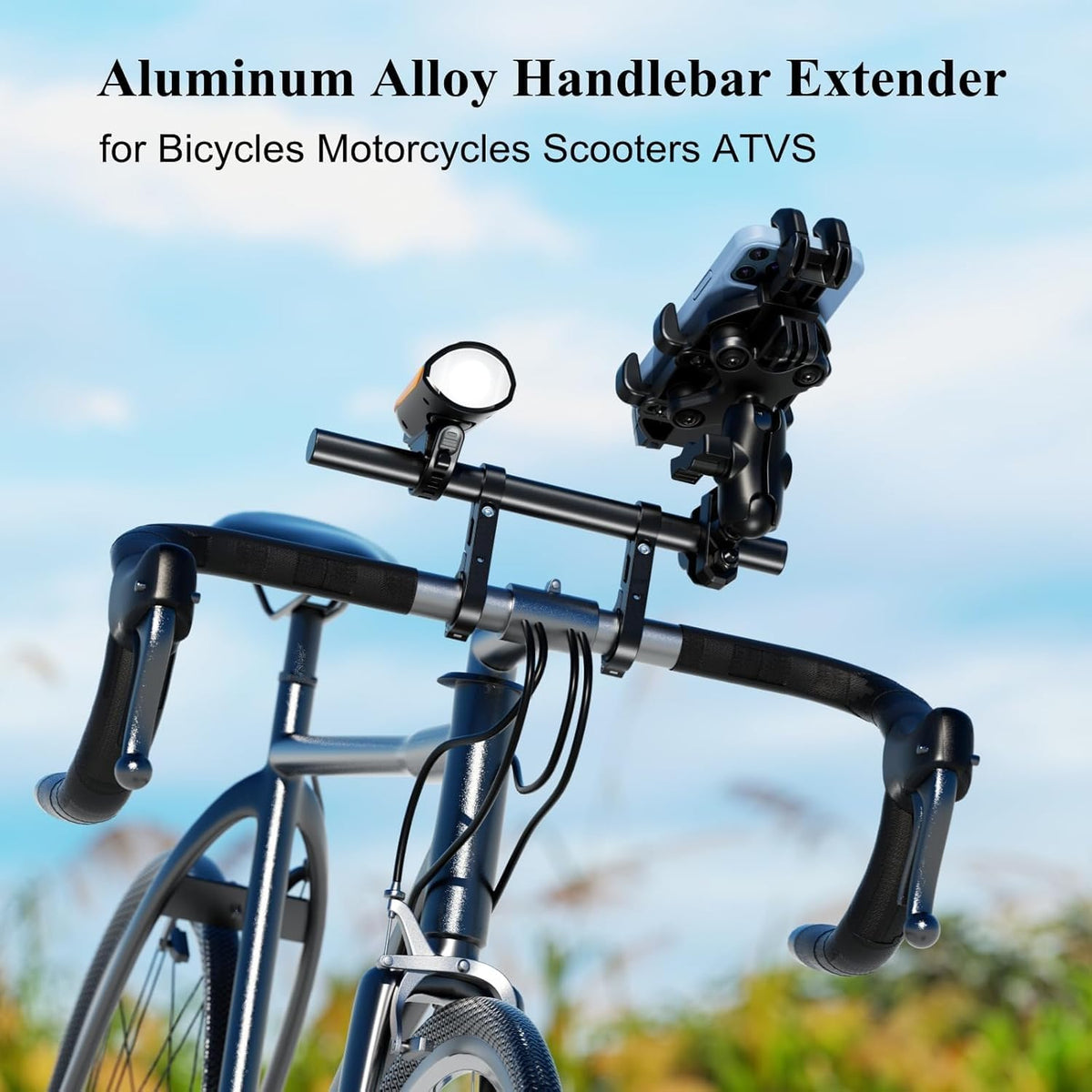 Leosportz Cycle Handlebar Extender – 250mm Alloy Bar