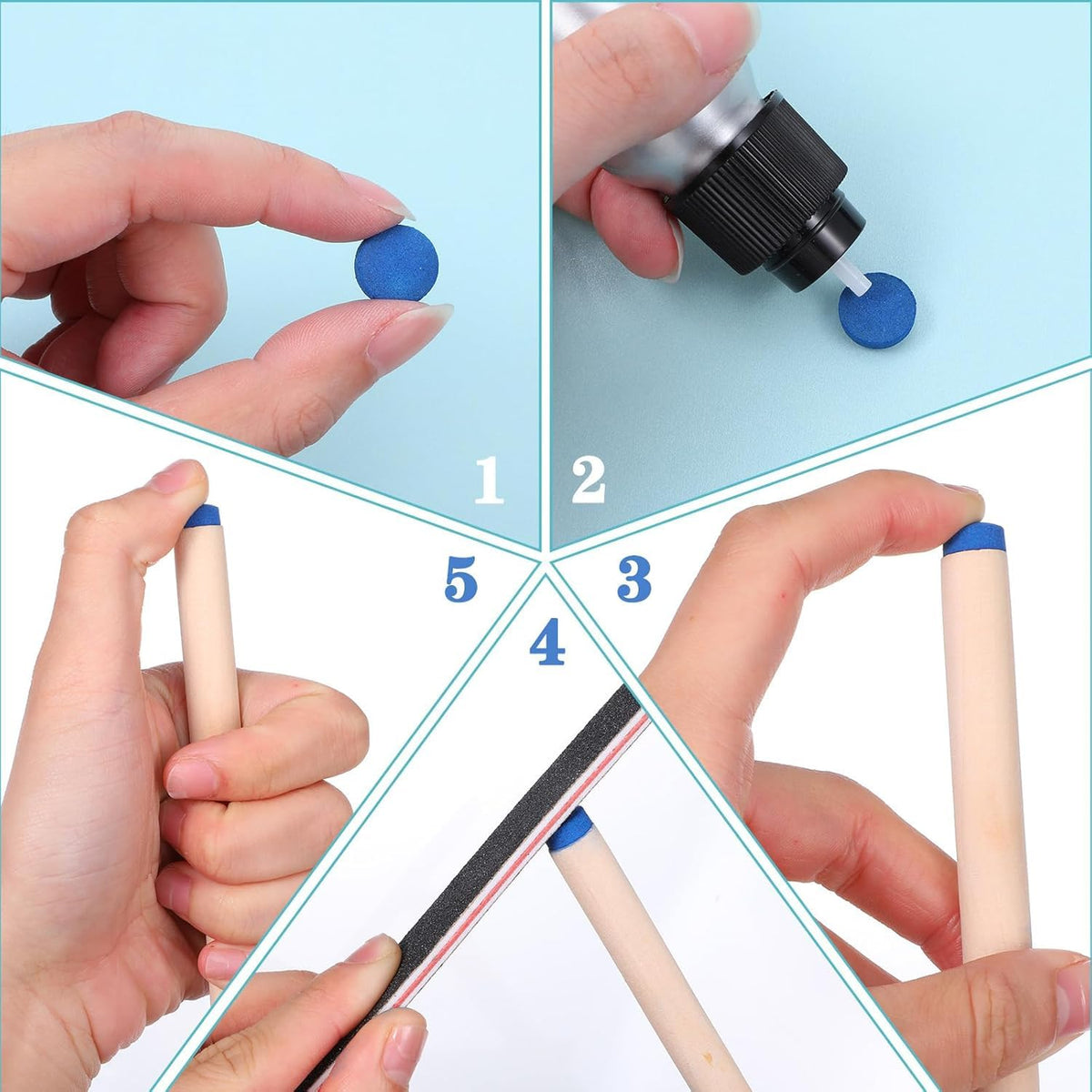 Leosportz Pool Cue Tips Replacement Kit – 9mm (50 pc)