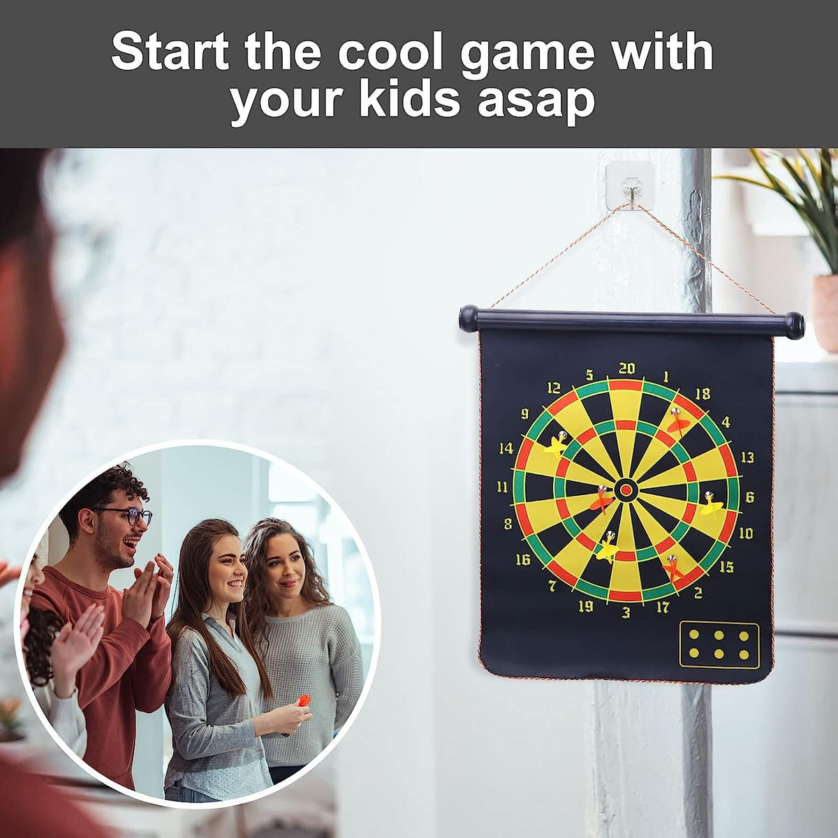 Leosportz Magnetic Dart Board Game for Kids