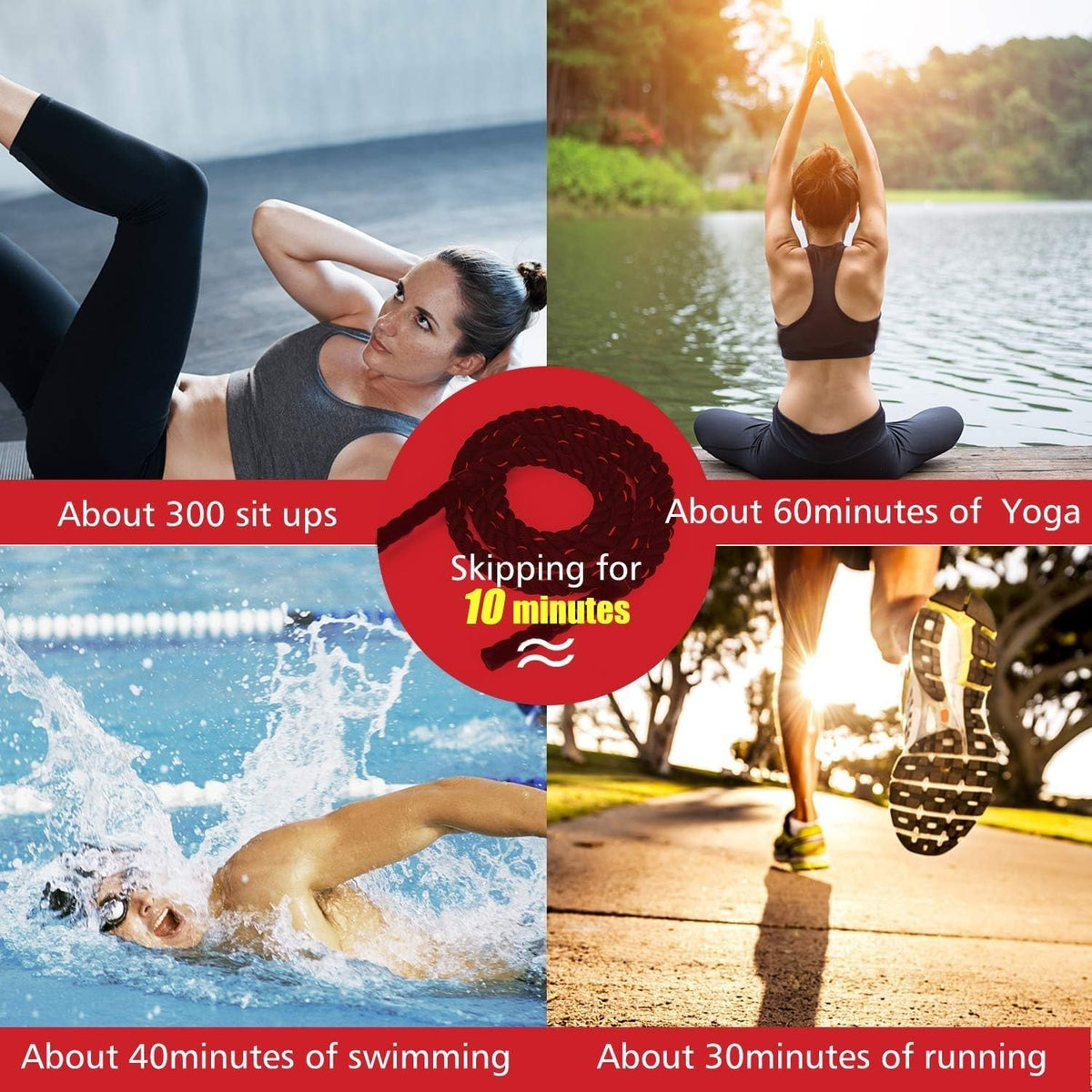 Leosportz Weighted Jump Rope for Boxing & Fitness