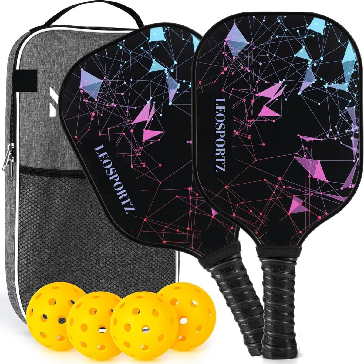 Leosportz Pickleball Paddle – Fibreglass Surface