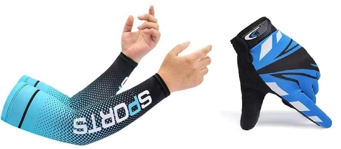 Riding Gloves With Arm Sleeves - Uv Protection Sleeves Women