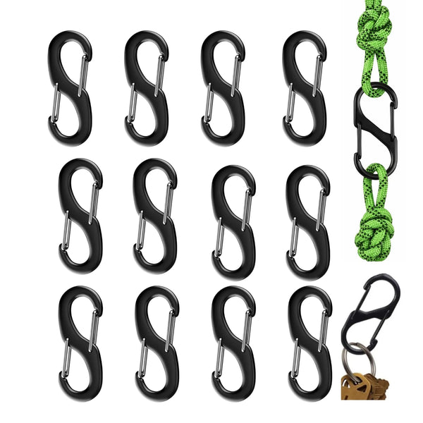 Dual S Carabiners Snap Hook - Keychain Keyring S Shape Hook