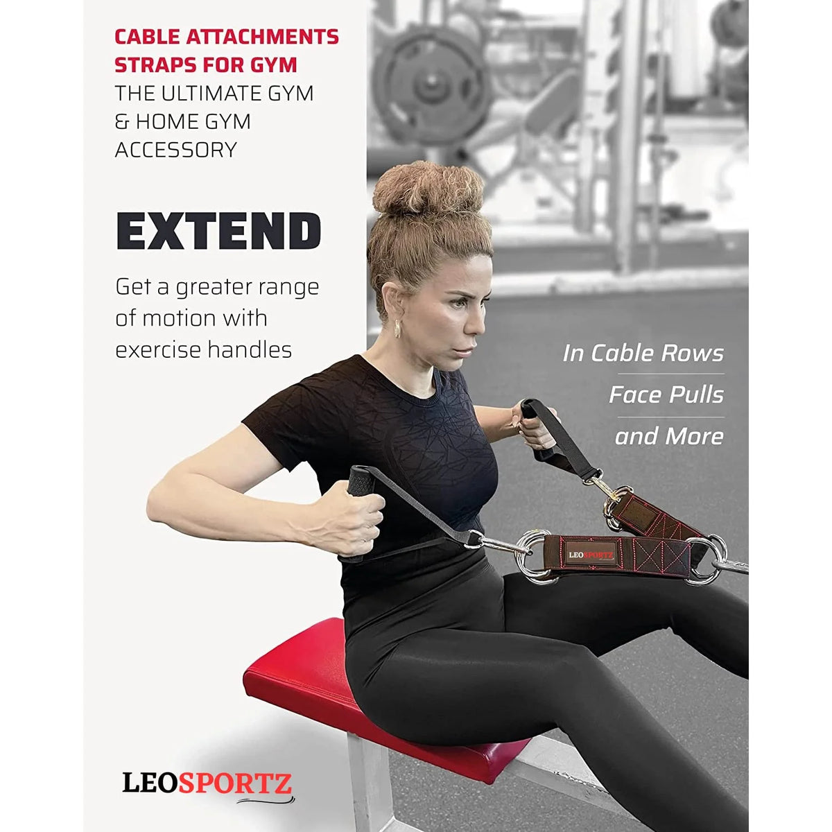 Gym Cable Attachment Straps For Heavy Workout - Versitle
