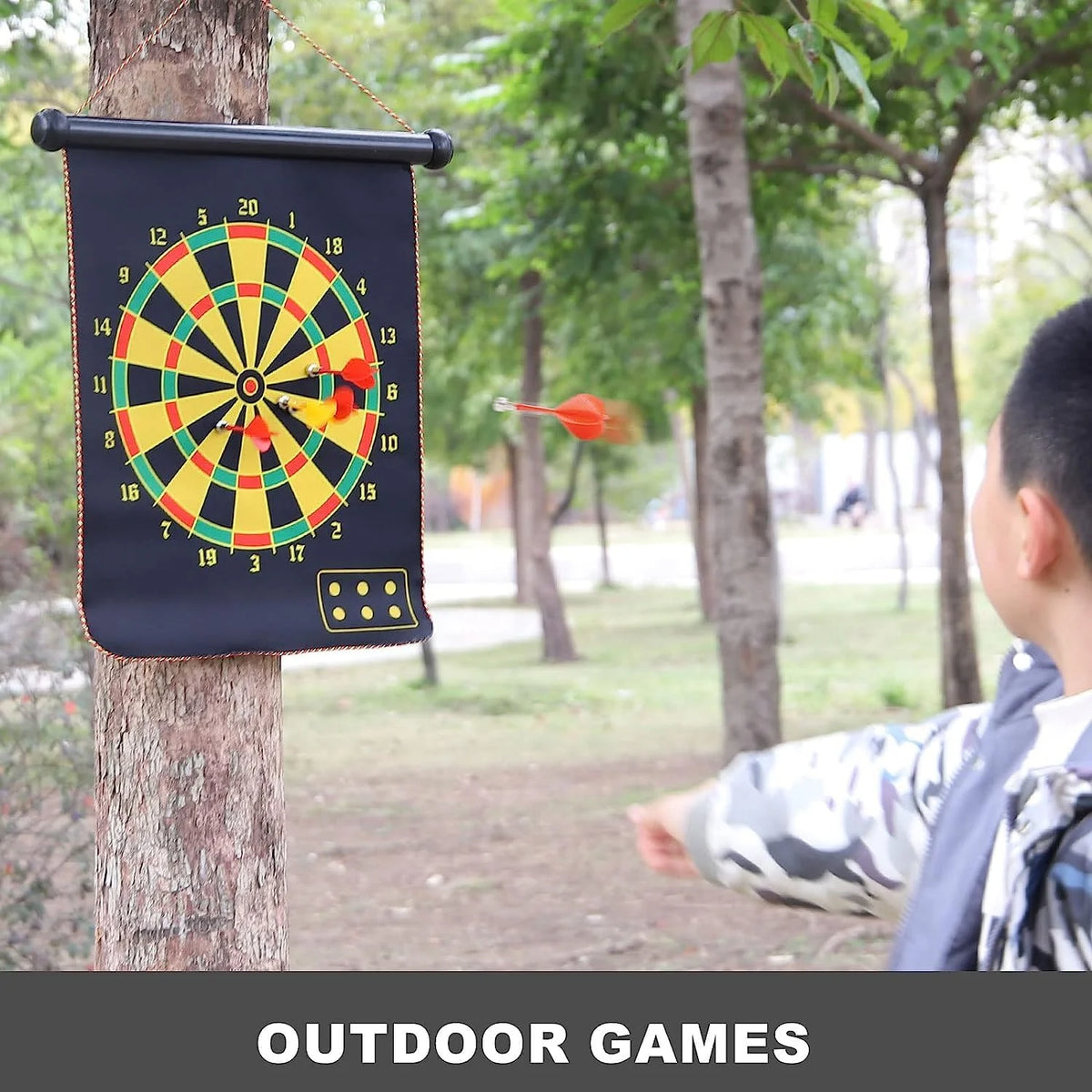 Leosportz Magnetic Dart Board Game - 6 Pc Darts Magnetic Dart Mat