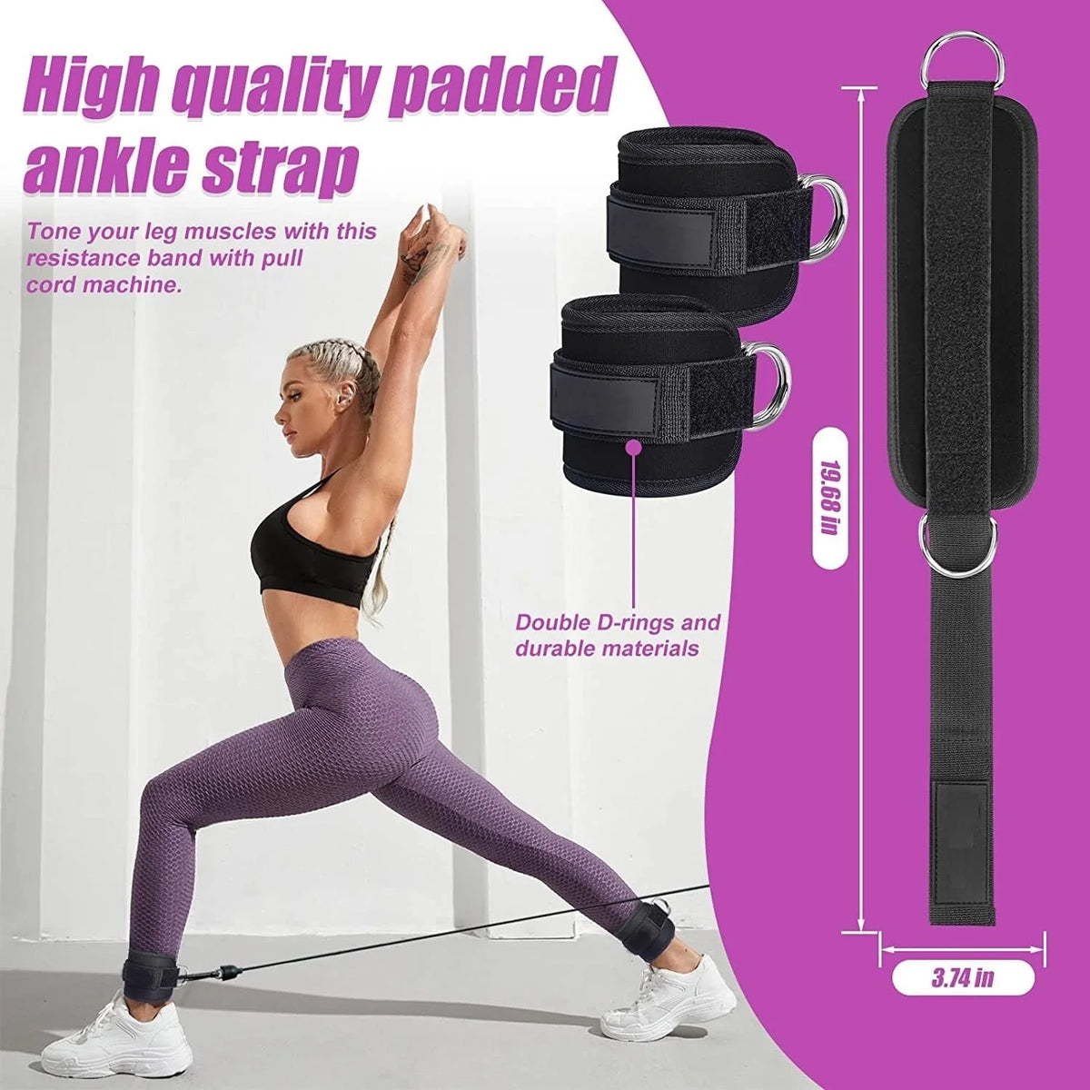 Ankle Strap For Gym Cable Machine - Heavy Ankle Band