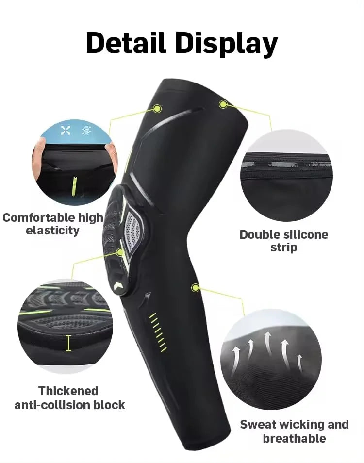Arm Sleeves For Riders With Protection Pads (1 Pc) - Elbow