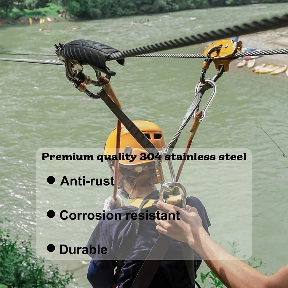 Stainless Steel Snap Hook – Safety Lock Cable Attachment