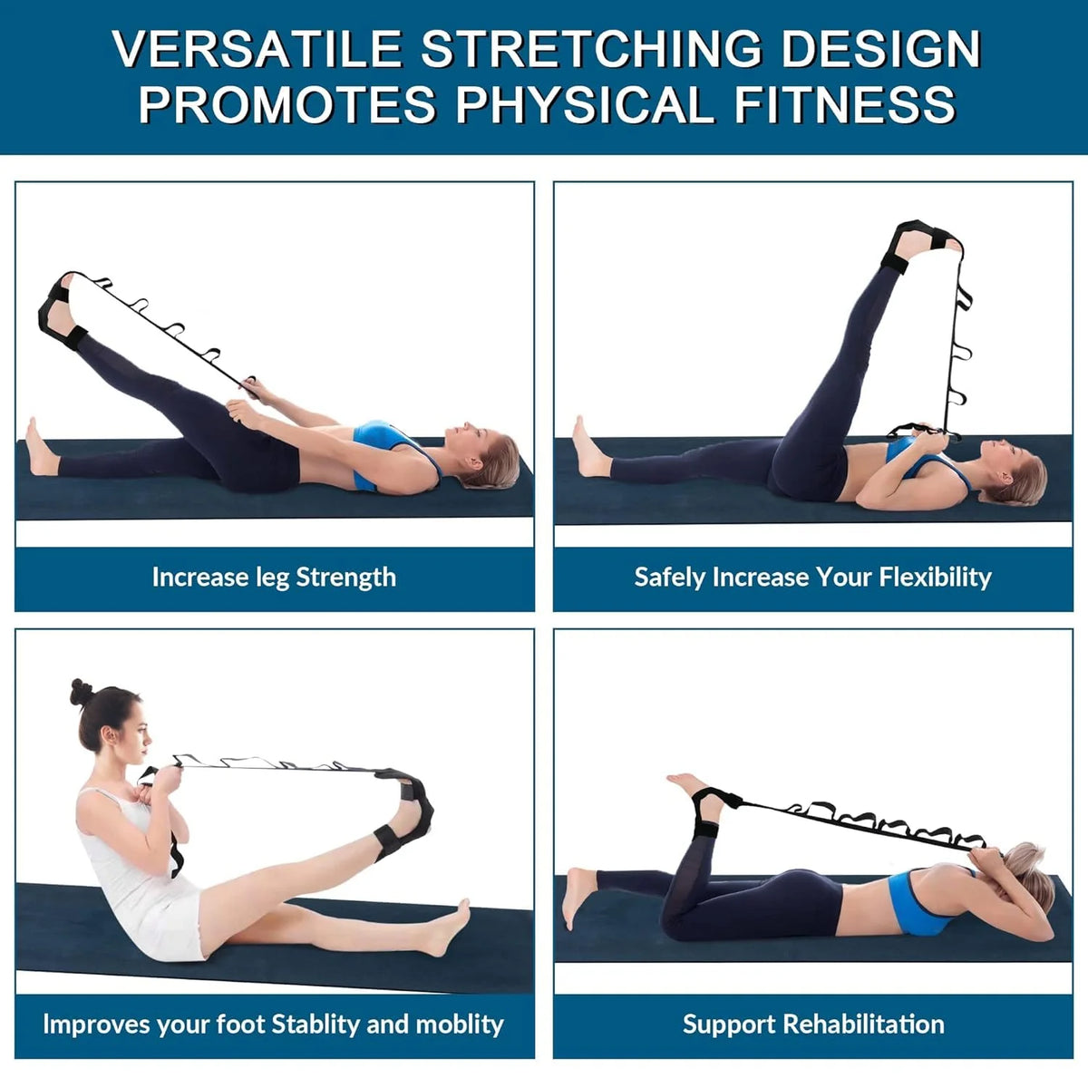 Yoga Leg Strech Belt - Leg Stretching Strap For Beginner