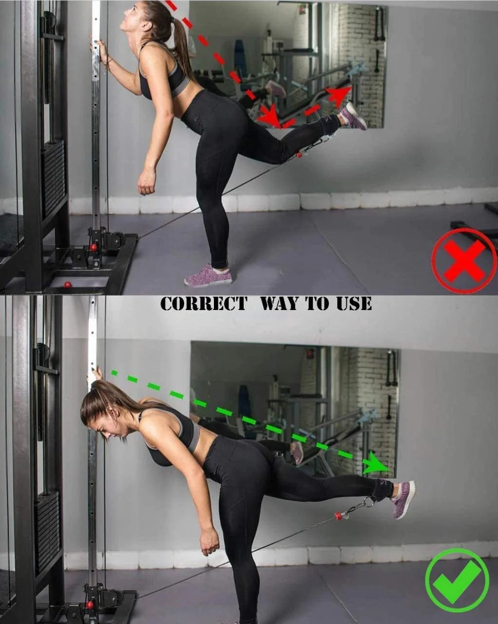 Ankle Strap For Gym Cable Machine - Heavy Ankle Band For Gym