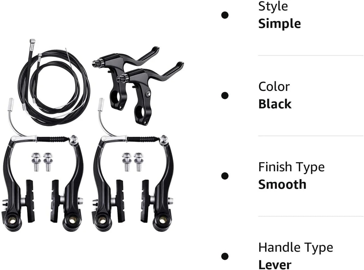 Complete Cycle Brake Set - Front Rear V Breaks With Pads