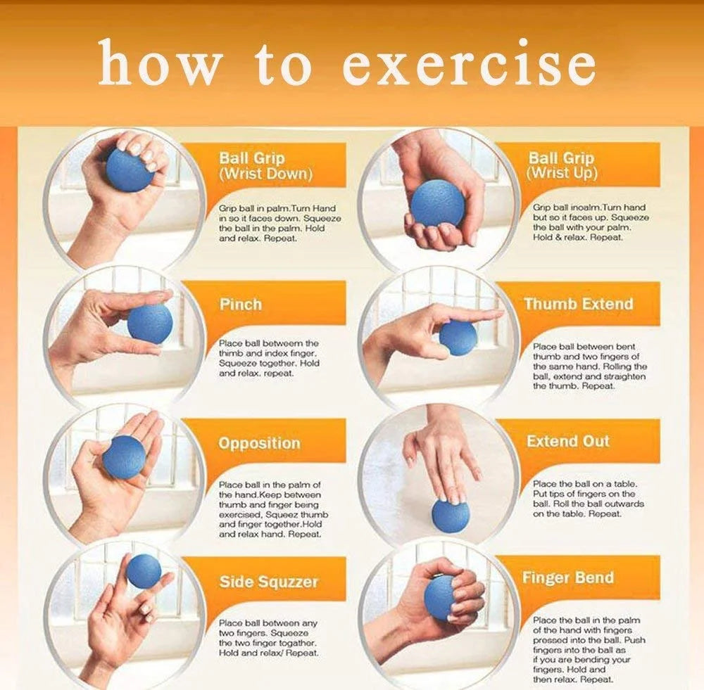 Finger Exercise Stress Reliever Ball - Hand Exercise