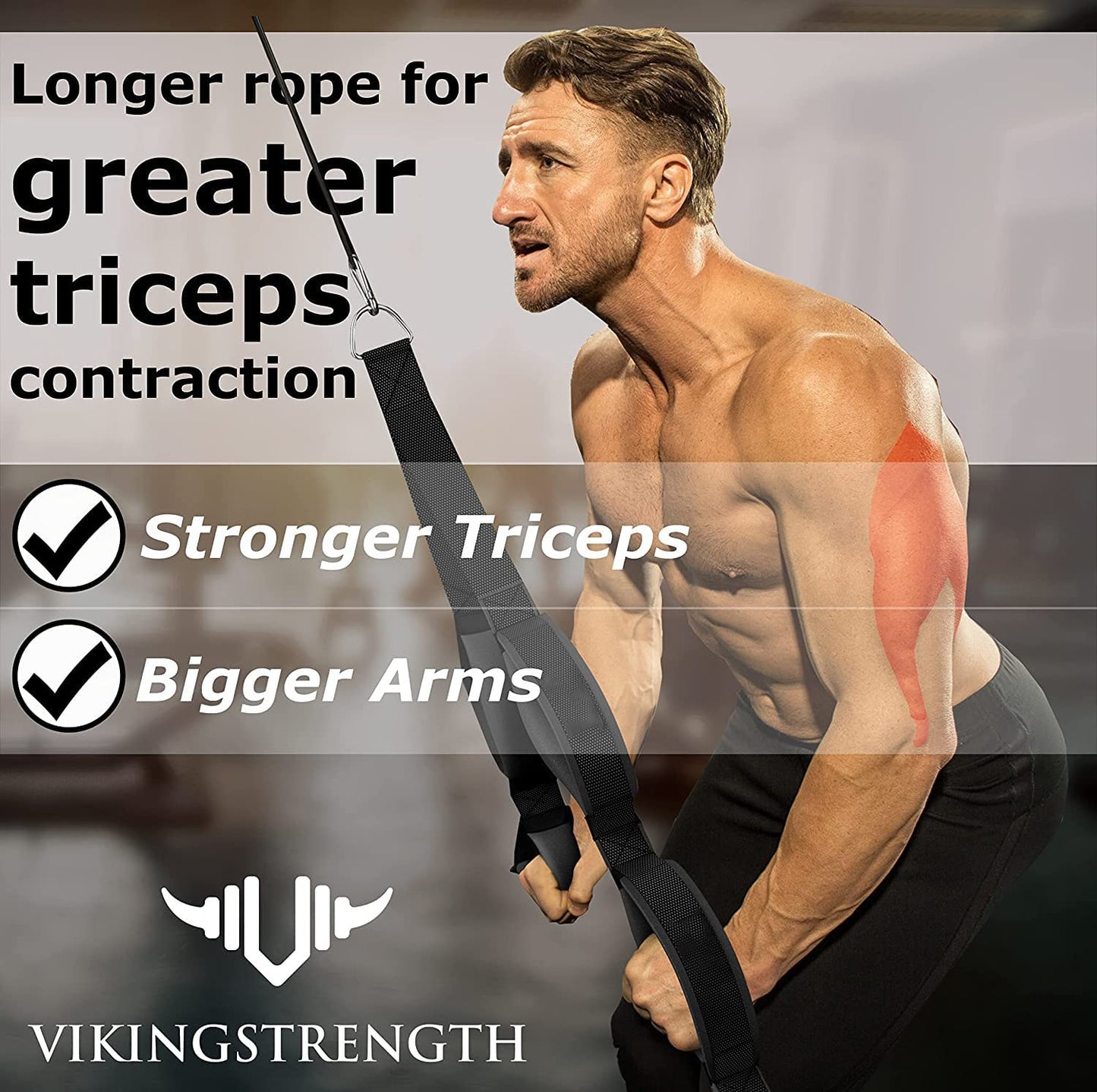 Leosportz Triceps Rope Cable Attachment