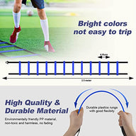 Leosportz Agility Ladder – 8M Speed Training, 16 Adjustable Rungs