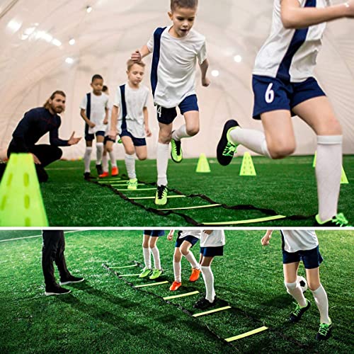 Leosportz Agility Ladder 8 Meter Speed Training Ladder with 16 Adjustable Rungs
