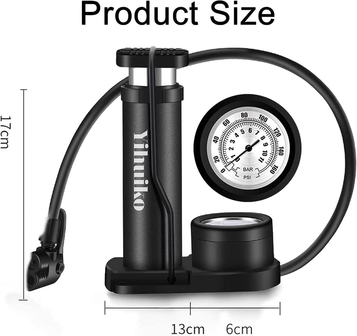 Leosportz Portable Mini Cycle Pump with Pressure Gauge