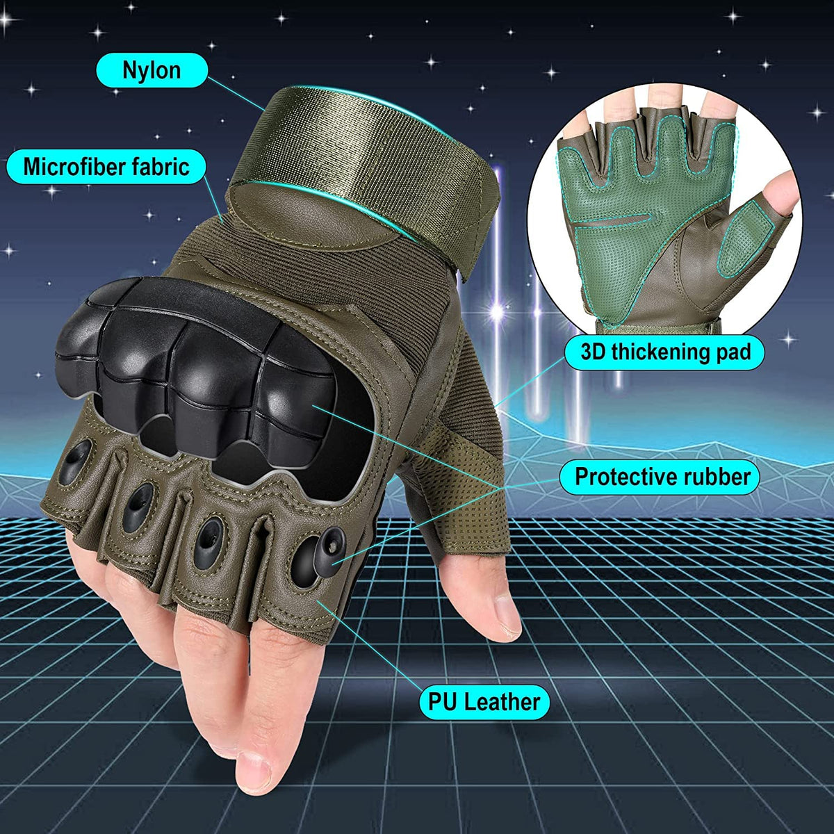 Leosportz Riding Gloves for Men Bike Riders