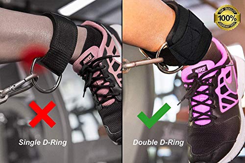 Leosportz Ankle Strap for Gym Cable Machine (Pair)\