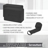 Leosportz High-Density EVA Yoga Blocks (Set of 2)