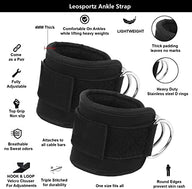 Leosportz Ankle Strap for Gym Cable Machine (Pair)\