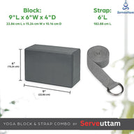 Leosportz Yoga Blocks with Belt - EVA Foam Block