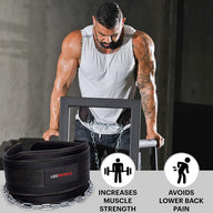 Leosportz Gym Belt with Chain - Heavy Weight Lifitng Belt