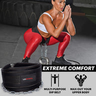 Leosportz Gym Belt with Chain - Heavy Weight Lifitng Belt