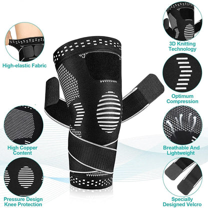 Leosportz Knee Caps for Men Women Gym Workout(Pack of Two)