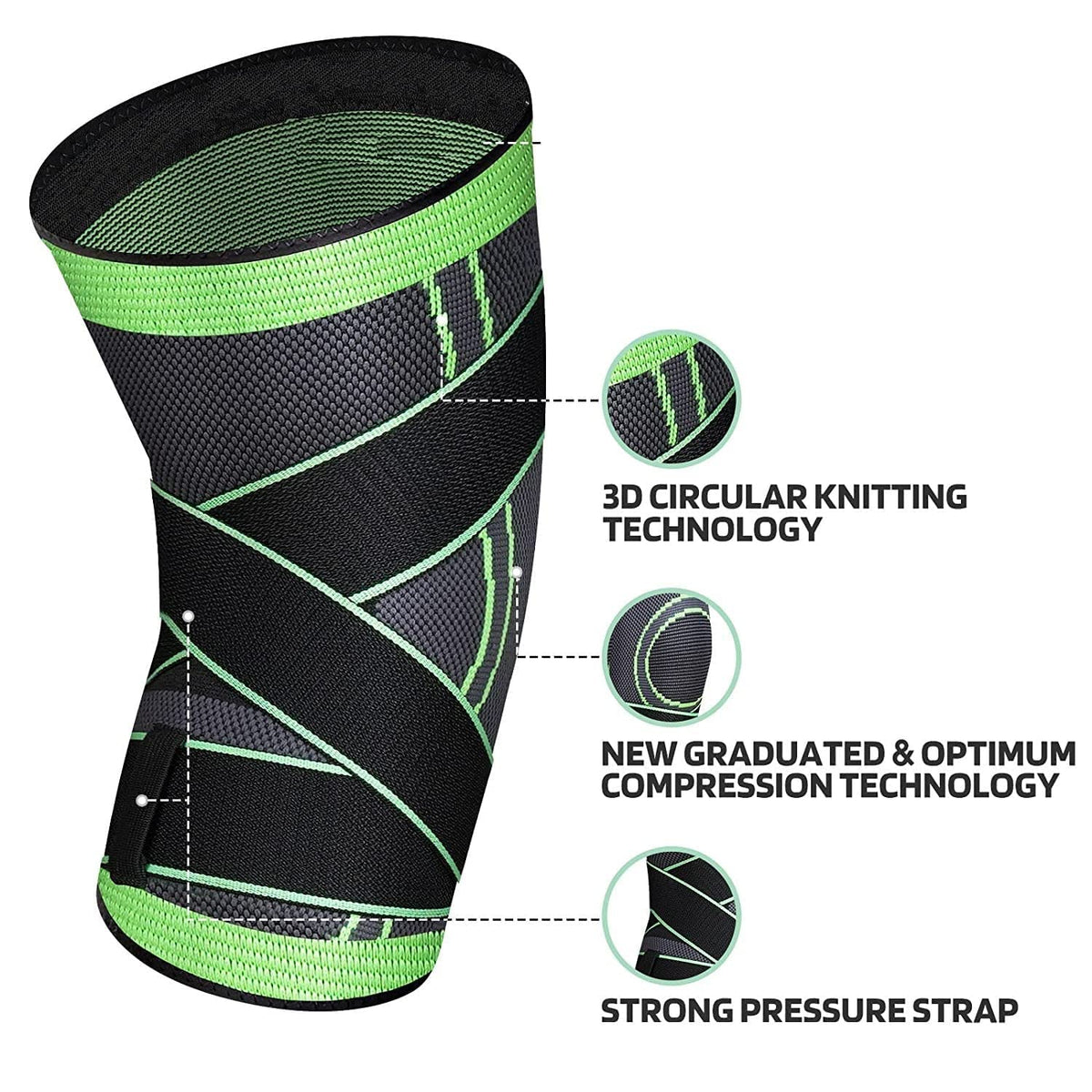 Leosportz Knee Caps for Men Women Gym Workout(Pack of Two)